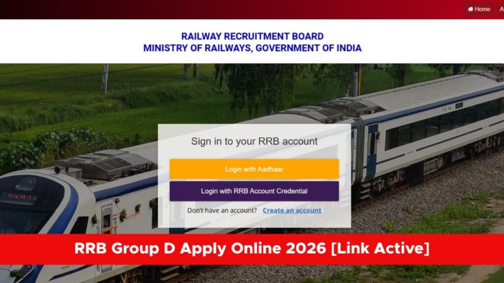 RRB Group D Recruitment 2026 Out - 22195 Posts Out - Apply @rrbapply.gov.in