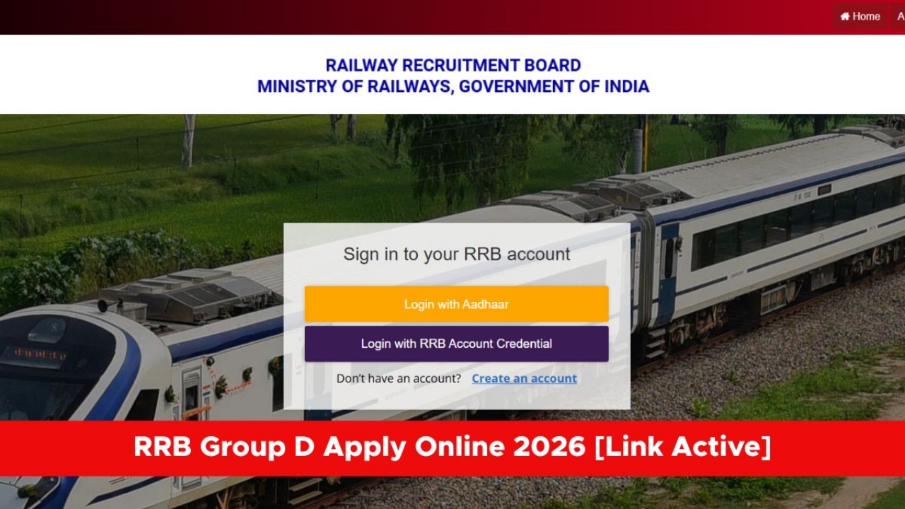 RRB Group D Recruitment 2026 Out - 22195 Posts Out - Apply @rrbapply.gov.in